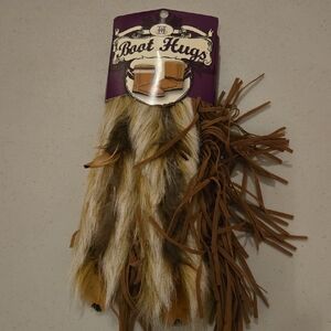 Boot Hugs Faux Fur and Fringe Accessory